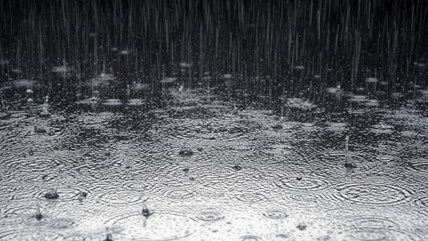 Raindrops on a black surface photo