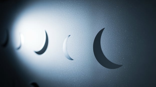 A close up of the moon and the phases photo