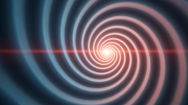 A vortex with a bright light in the center photo