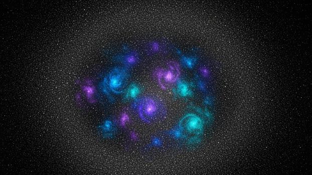 The galaxy cluster is shown in this image photo