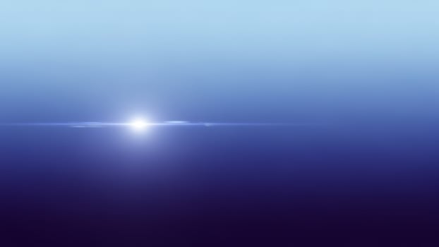 A bright light shining in the sky over a blue background photo