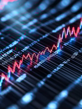Abstract financial graph representing market trend and investment analysis photo