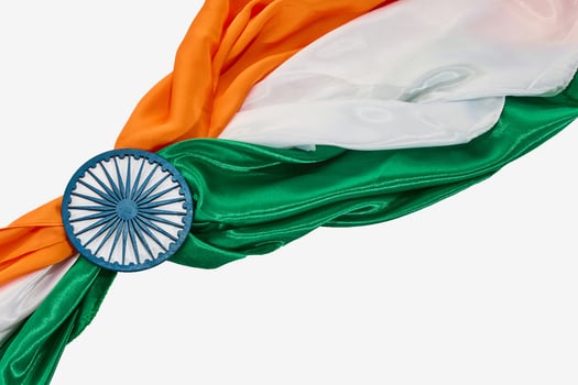 Indian Flag Ribbon. India independence day photo