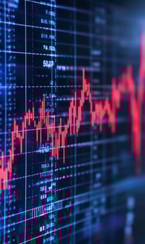 Stock market chart data trend financial analysis and investment graphic photo