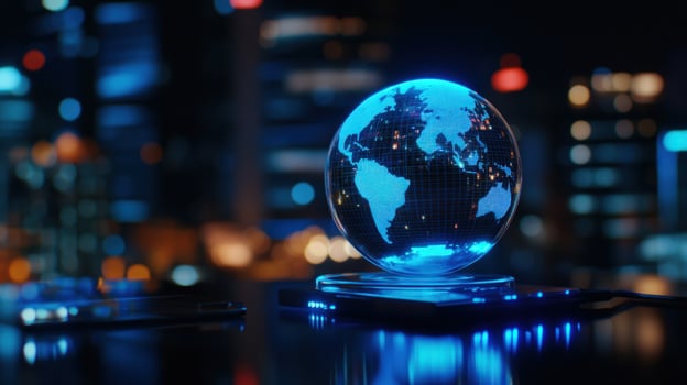 The world is connected with the internet and the internet is the world photo