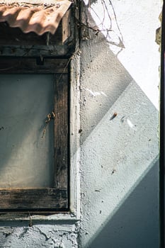 abstract light and shadow on old and dirty window in dark background,with clipping path6 photo
