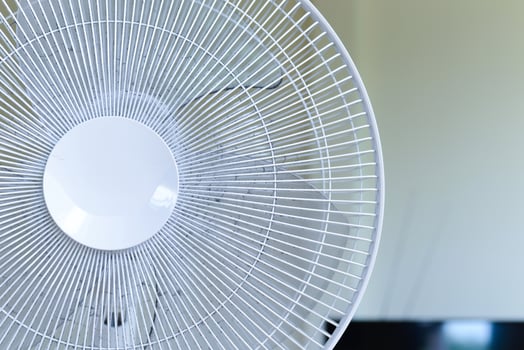 Dust on the fan blades aclean the fan photo