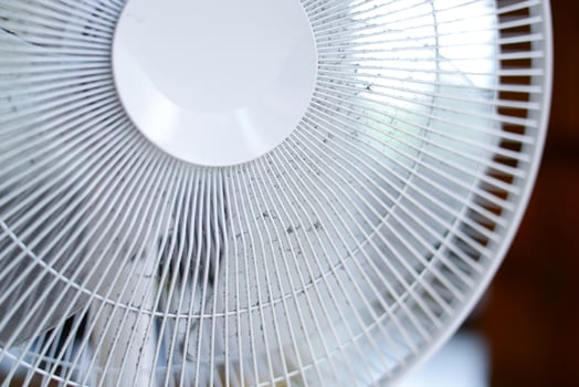 Dust on the fan blades clean the fan photo