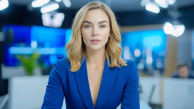 Professional woman portrait in modern office environment business communication photo