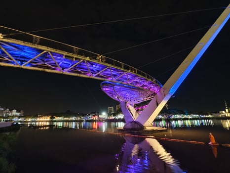 Darul Hana Bridge at Kuching Sarawak Malaysia photo