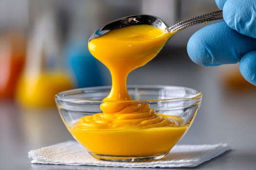 A spoon is being used to scoop out a liquid photo