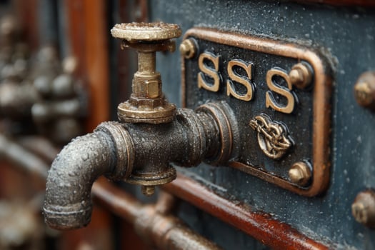 A close up of a water faucet with the number 2 on it photo