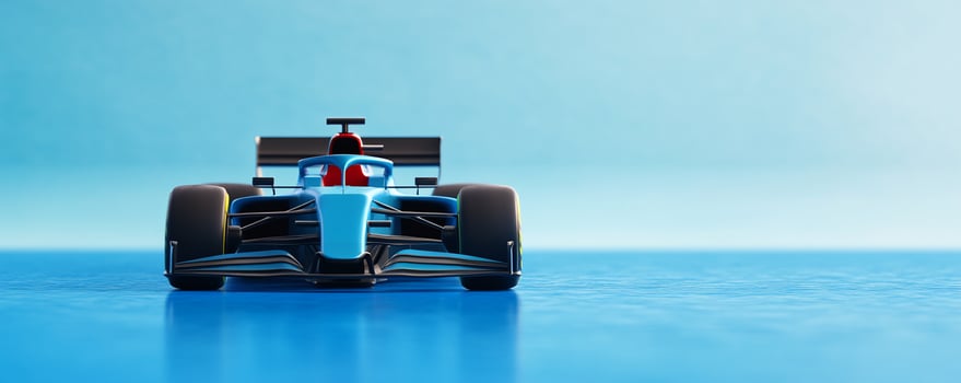 Race car on flat surface front view automotive sport transportation machine photo