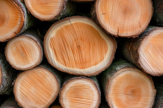 Cross section tree trunks and timber background photo