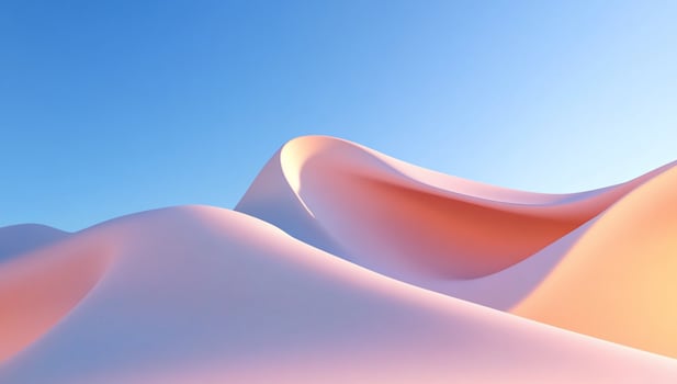 Abstract gradient hillscape minimalist wave background serene curves design photo
