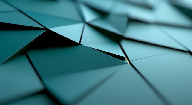 Abstract polygonal background with geometric teal triangle pattern photo