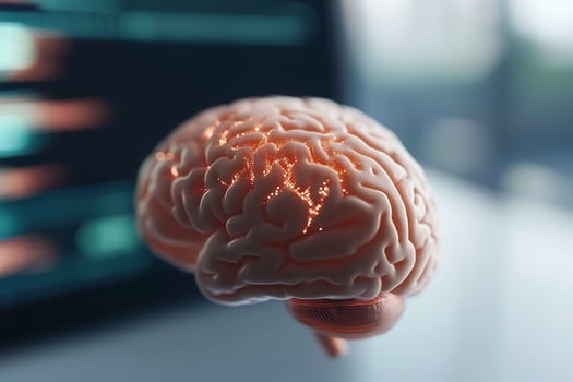 Detailed brain model for medical and science visuals photo