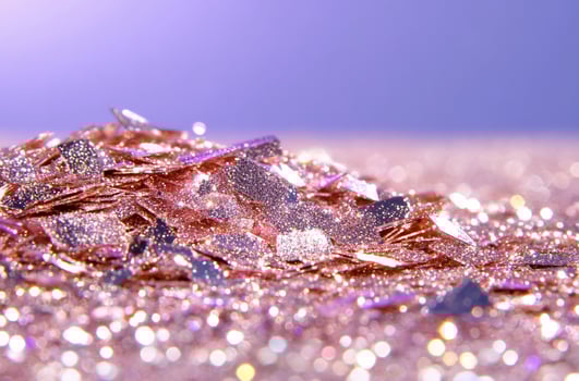 Rose gold glitter heap sparkle shimmer metallic texture background photo