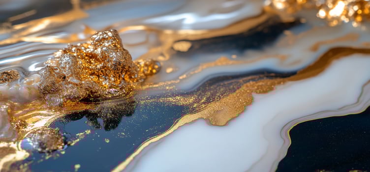 Abstract gold and white fluid texture background photo