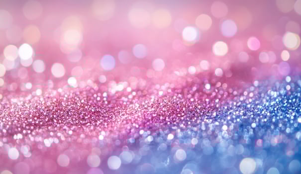 Pink and blue glitter sparkle background with bokeh light photo