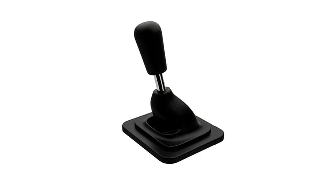 Gear Shift Lever Isolated on White for Vehicle Control photo