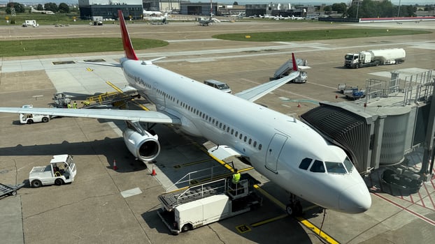 Airplane poised for takeoff whispers tales of aerial wanderlust, evoking Aviatrix Day spirit and National Aviation Week photo