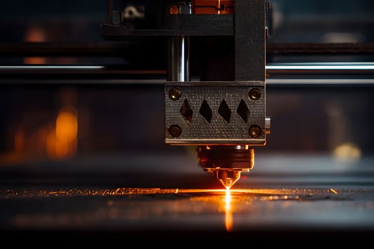 A 3d printer is being used to make a piece of metal photo