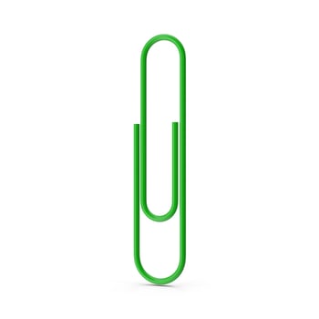 paper clip , Minimalist Office Supplies on white background ,3D RENDER photo
