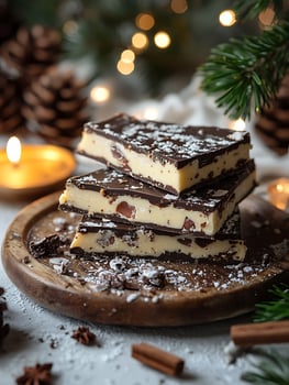Cozy Holiday Treat Stacked with Festive Charm. photo