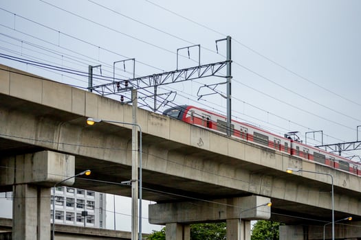 SRT Red Line, sky train in thailand photo