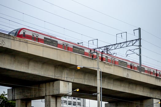 SRT Red Line, sky train in bangkok photo