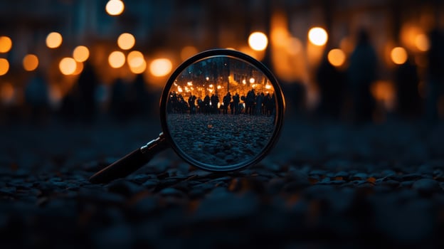 Night Lights Through a Magnifying Glass photo