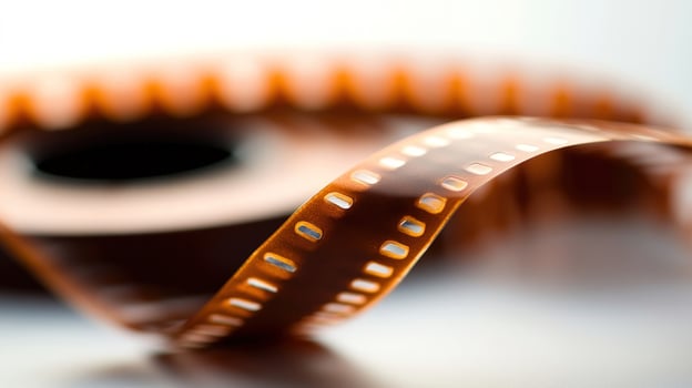 Close-up of a Film Reel Nostalgia and the Art of Analog Photography photo