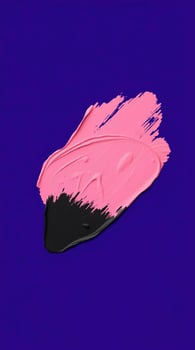 Abstract Pink and Black Paint Stroke on Deep Blue Background Texture and Design Element photo