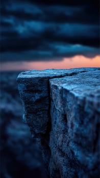 Cliff edge sunset dramatic sky product display photo