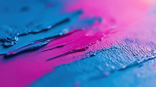 Pink blue paint strokes texture closeup background photo