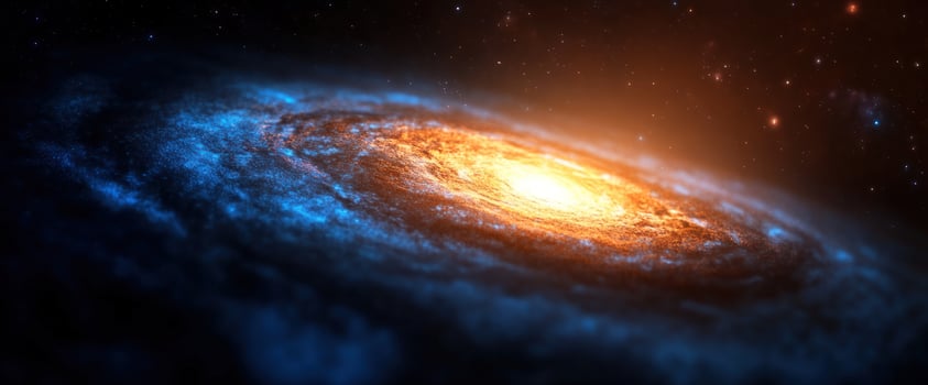Spiral Galaxy Core, Cosmic Dust, Space Background, Science Fiction, Website Header photo