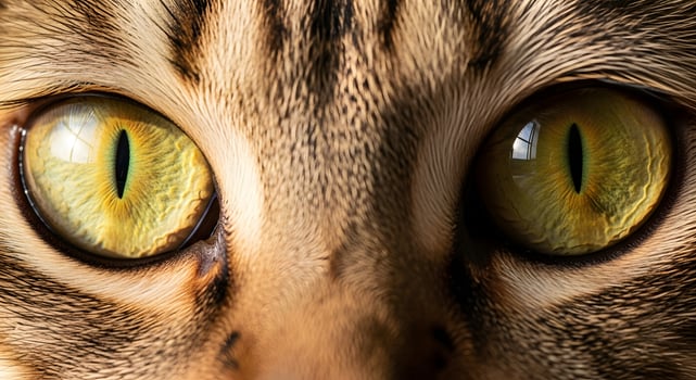 Close-up Cat Eyes Golden Gaze photo