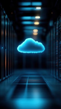 Cloud data server room digital technology photo