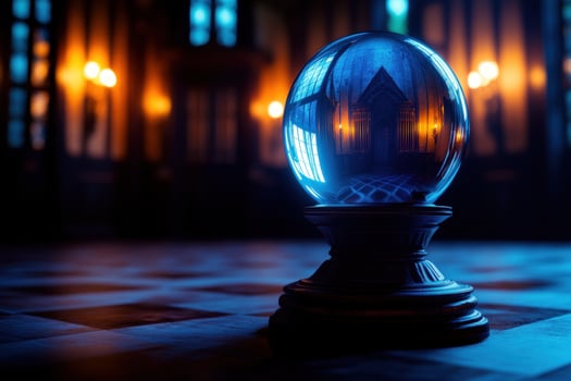 Crystal ball church interior prediction gothic photo