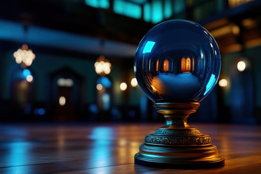Crystal ball fortune telling hall future prediction photo