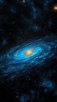 Spiral Galaxy, Cosmic Dust, Stars, Nebula, Space Background, Astronomy, Science Illustration photo