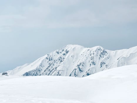 The natural winter photo snow background with blue sky in Japan