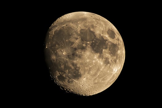 The moon is shown in this photo taken by nasa