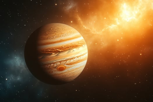 An artist's rendering of the planet jupiter photo