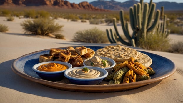 The desert plate at the desert oasis resort photo