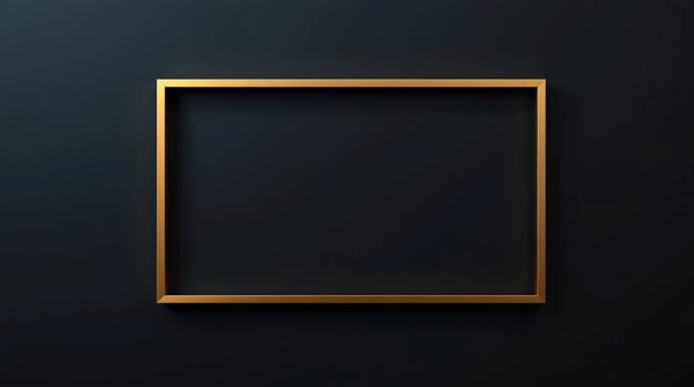 Gold Frame on Dark Background photo
