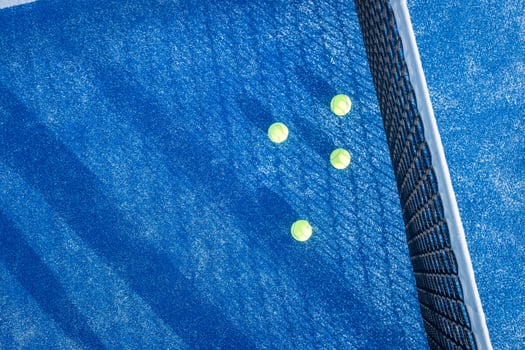 Abstract sports background with padel balls and shadow patterns. photo