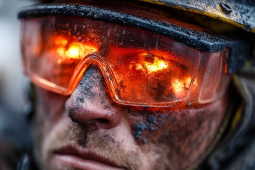 A man with goggles and a helmet on photo