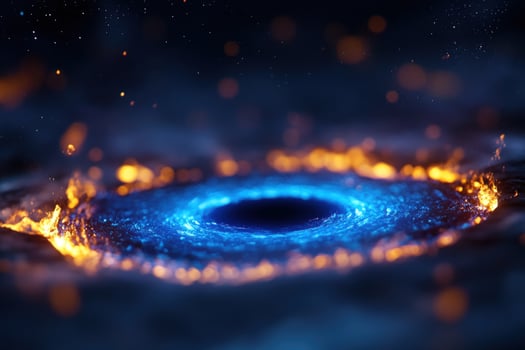 Glowing nebula swirling, cosmic dust background photo